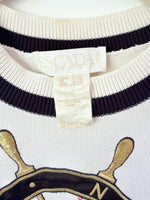 Lade das Bild in den Galerie-Viewer, *Escada* Pullover Navy Marine Stick (M-L)
