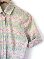 Lade das Bild in den Galerie-Viewer, Bluse Jugendstil Print Pastell (S-M)
