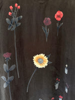 Lade das Bild in den Galerie-Viewer, *Kupferseide* Bluse 80s Blumenprint Braun (XL)
