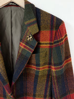 Lade das Bild in den Galerie-Viewer, *DAKS Signature* Blazer Tweed Wolle Tartan (M-L)
