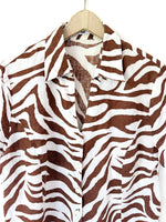 Lade das Bild in den Galerie-Viewer, *Leinen* Bluse Premium Basic Zebra (XL)
