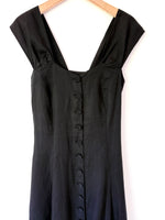Lade das Bild in den Galerie-Viewer, *Leinen* Trägerkleid Handmade Premium Basic Schwarz (M-L)
