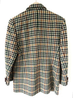 Lade das Bild in den Galerie-Viewer, *Wolle* Blazer Zweireiher 80s Tartan Grün (M-L)
