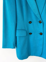 Lade das Bild in den Galerie-Viewer, *Escada* RARE Blazer Angora Blau Türkis (S-M)

