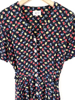 Lade das Bild in den Galerie-Viewer, Kleid 80s Obst Print Midi (S-M)
