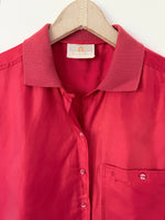 Lade das Bild in den Galerie-Viewer, *Aigner* Bluse Seide Rot Basic (XL)
