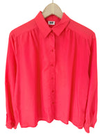 Lade das Bild in den Galerie-Viewer, *Seide* Bluse Premium Basic Korallenrot (M)
