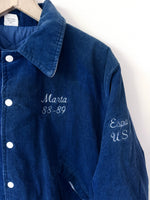 Lade das Bild in den Galerie-Viewer, RARE College Jacke 1988 Basketball Cord (M-L)

