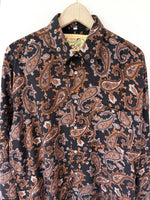 Lade das Bild in den Galerie-Viewer, Hemd 80s Bohemian Paisley Print (L)
