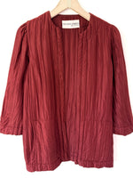 Lade das Bild in den Galerie-Viewer, *Seide* Kimono Blazer Stepp Rostrot (M)
