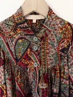 Lade das Bild in den Galerie-Viewer, *Seide* Vanessa Bruno Bluse Paisley Ballonärmel (M-L)
