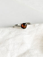 Lade das Bild in den Galerie-Viewer, *925 Sterling Silber* Vintage Ring Braun (55/15)
