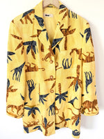 Lade das Bild in den Galerie-Viewer, *Leinen* Longblazer 90s Animal Safari Print (L-XL)

