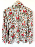 Lade das Bild in den Galerie-Viewer, Bluse Rosen Herbst Print Ballonärmel (L-XL)
