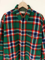 Lade das Bild in den Galerie-Viewer, Flanellhemd Overshirt 80s Tartan Wolle (L-XL)

