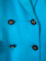 Lade das Bild in den Galerie-Viewer, *Escada* RARE Blazer Angora Blau Türkis (S-M)
