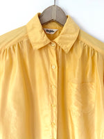 Lade das Bild in den Galerie-Viewer, *Seide* Bluse Premium Basic Hellgelb Butter (M)
