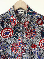 Lade das Bild in den Galerie-Viewer, *Seide* Bluse Bohemian Blumen Print (S-M)
