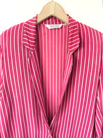 Lade das Bild in den Galerie-Viewer, *Seide* Blazer Nadelstreifen Pink Rosa (S-M)
