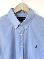 Lade das Bild in den Galerie-Viewer, *Ralph Lauren* Hemd Nadelstreifen Blau (XL)
