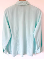 Lade das Bild in den Galerie-Viewer, *Seide* Bluse Premium Basic Pastell Mint (L)

