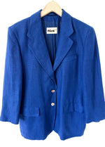Lade das Bild in den Galerie-Viewer, *Leinen* Blazer 90s Premium Royalblau (M-L)
