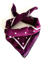 Lade das Bild in den Galerie-Viewer, Tuch 70s Bandana Streifen Dots Lila

