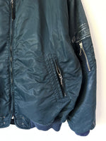 Lade das Bild in den Galerie-Viewer, *Diesel* Bomberjacke 90s Petrolblau (L-XL)

