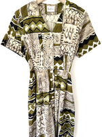 Lade das Bild in den Galerie-Viewer, Kleid 80s Betty Barclay Khaki (M-L)
