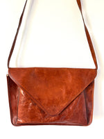 Lade das Bild in den Galerie-Viewer, Leder Schultertasche 80s Cognac
