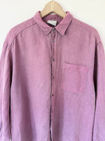 Lade das Bild in den Galerie-Viewer, *Leinen* Overshirt Hemd Basic Flieder (L-XL)
