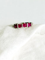 Lade das Bild in den Galerie-Viewer, *925 Sterling Silber* Vintage Ring Quartett Pink (60/20)
