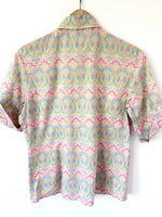 Lade das Bild in den Galerie-Viewer, Bluse Jugendstil Print Pastell (S-M)

