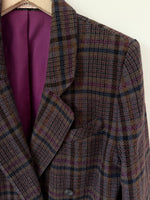 Lade das Bild in den Galerie-Viewer, *Wolle* Blazer Zweireiher 80s Lilac Pink (L)
