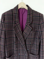 Lade das Bild in den Galerie-Viewer, *Wolle* Blazer Zweireiher 80s Lilac Pink (L)
