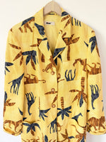 Lade das Bild in den Galerie-Viewer, *Leinen* Longblazer 90s Animal Safari Print (L-XL)
