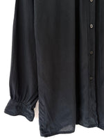 Lade das Bild in den Galerie-Viewer, *Seide* Bluse Premium Basic Anthrazit (S)
