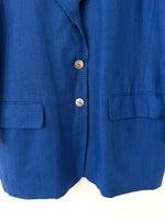Lade das Bild in den Galerie-Viewer, *Leinen* Blazer 90s Premium Royalblau (M-L)
