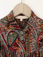 Lade das Bild in den Galerie-Viewer, *Seide* Vanessa Bruno Bluse Paisley Ballonärmel (M-L)
