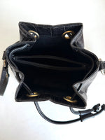 Lade das Bild in den Galerie-Viewer, Leder Bucket Bag Kroko Schwarz
