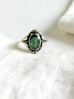 Lade das Bild in den Galerie-Viewer, *925 Sterling Silber* Vintage Ring Bohemian Grün (53/13)
