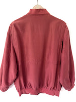 Lade das Bild in den Galerie-Viewer, *Seide* Blouson Bomber 80s Rostrosa (M-L)
