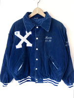 Lade das Bild in den Galerie-Viewer, RARE College Jacke 1988 Basketball Cord (M-L)
