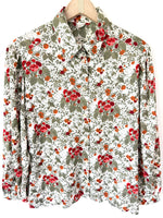 Lade das Bild in den Galerie-Viewer, Bluse Rosen Herbst Print Ballonärmel (L-XL)
