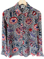 Lade das Bild in den Galerie-Viewer, *Seide* Bluse Bohemian Blumen Print (S-M)

