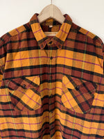 Lade das Bild in den Galerie-Viewer, Flanellhemd Overshirt Tartan Rostrot (L)
