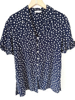 Lade das Bild in den Galerie-Viewer, Bluse 80s Gänseblümchen Print Blau (M-L)
