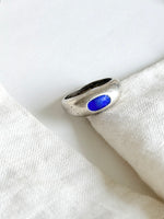 Lade das Bild in den Galerie-Viewer, *925 Sterling Silber* Vintage Siegelring Royalblau (48/8)

