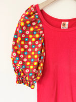 Lade das Bild in den Galerie-Viewer, RARE Shirt 70s Ballonärmel Blümchen (L)
