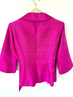 Lade das Bild in den Galerie-Viewer, *Wildseide* Wickelblazer Cropped Pink (L)
